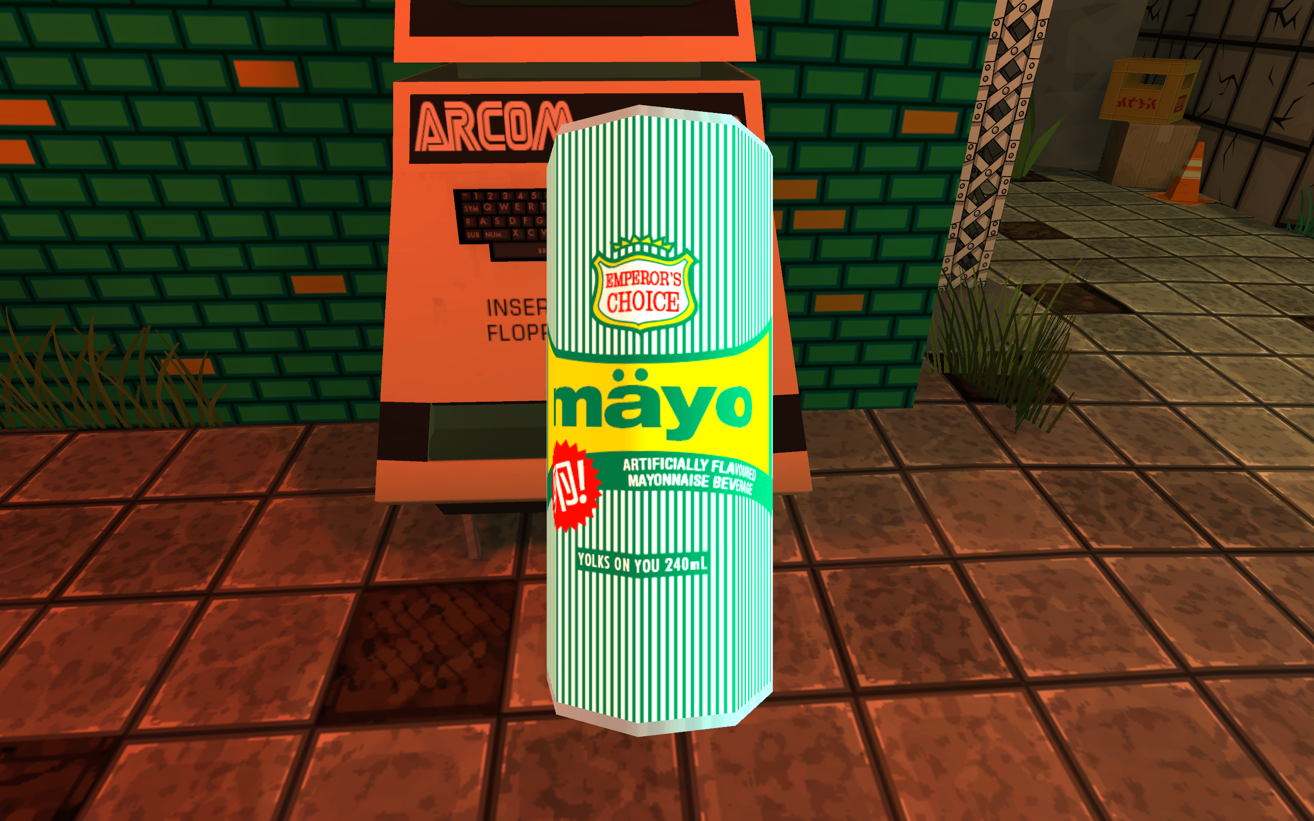 Low-poly canister of Emperor's Choice mäyo, artificially flavore